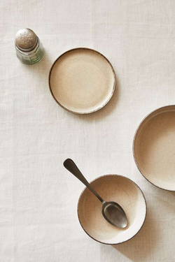 ZARA HOME ФАРФОРОВАЯ БОКОВАЯ ТАРЕЛКА, СВЕТЛО-БЕЖЕВЫЙ