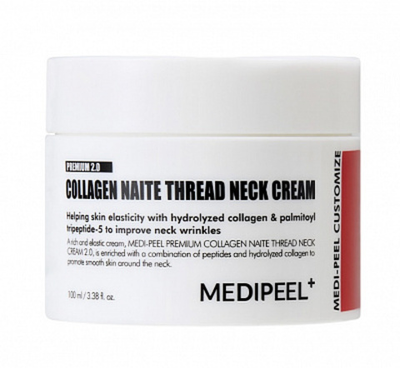 MEDI-PEEL Premium Collagen Naite Thread Neck Cream (100ml) Моделирующий крем для шеи и зоны декольте Naite Thread 2.0