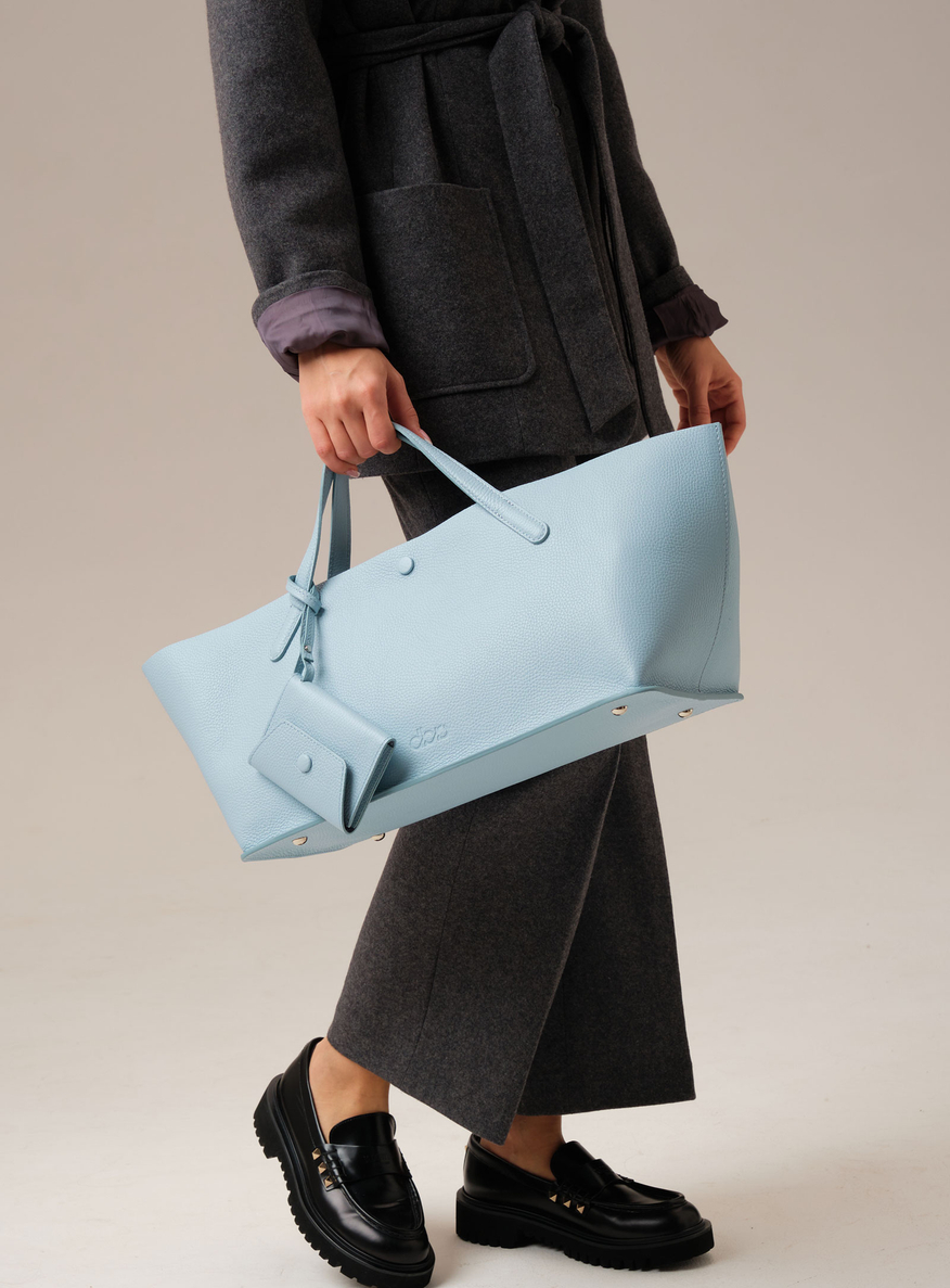 Кожаная сумка Dari DBR 31136 светло-голубой