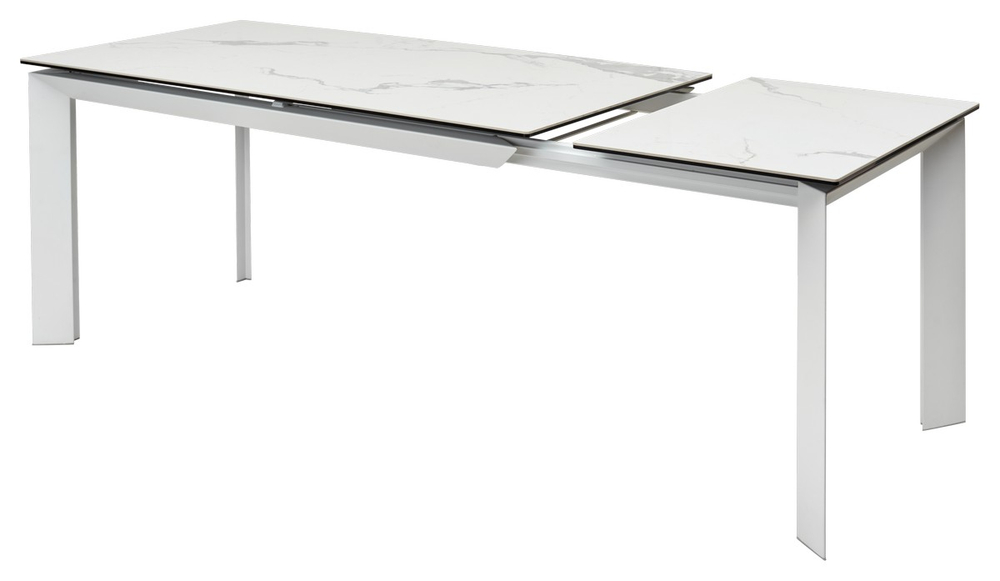 Стол М-City DISAUR Кремона (Cremona) 140 Белый мрамор матовый (Matte Statuario), керамика, Белый