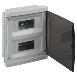 Корпус пластиковый встраиваемый ЭРА COMFORT ЩРВ-П-24 IP40 прозрачная крышка белый | Корпуса пластиковые модульные