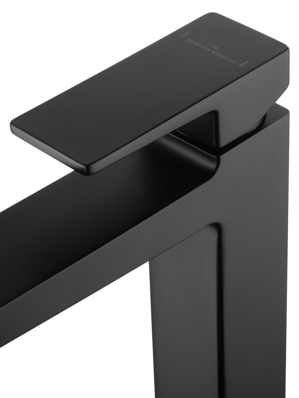 Смеситель для раковины высокий WONZON & WOGHAND CUBE 2.0, Черный матовый (WW-88019068-MB)