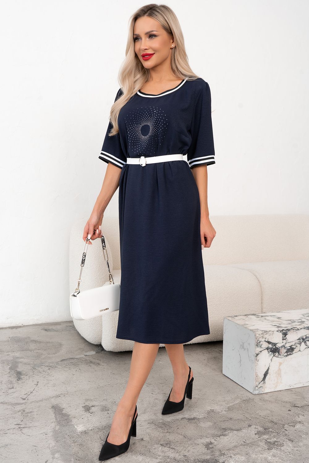 Платье Линда (синий) Р11-1241 Nikol