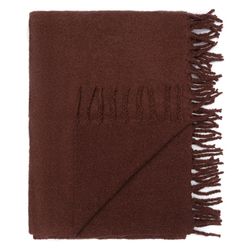 Плед мохеровый шоколадного цвета из коллекции Essential, 130х180 см