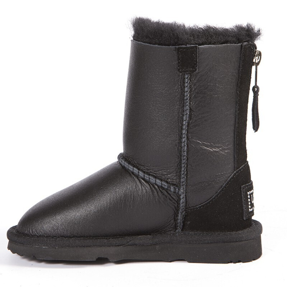 Угги Kids ZIP Metallic Black