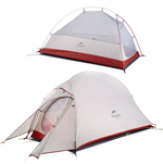 Палатка Naturehike Cloud Up Si 1-местная, алюминиевый каркас, сверхлегкая, серо-красная, NH18T010-T-DLG