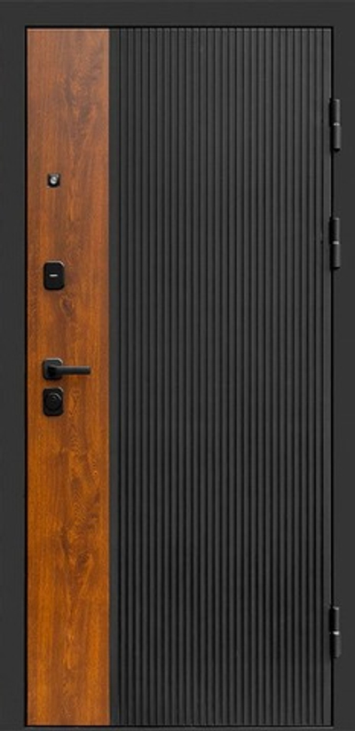 Стильная металлическая входная дверь для дома и квартиры - 1128