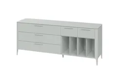 Тумба Type 5 ящиков 4 полки ширина 200 см (светло-серый)