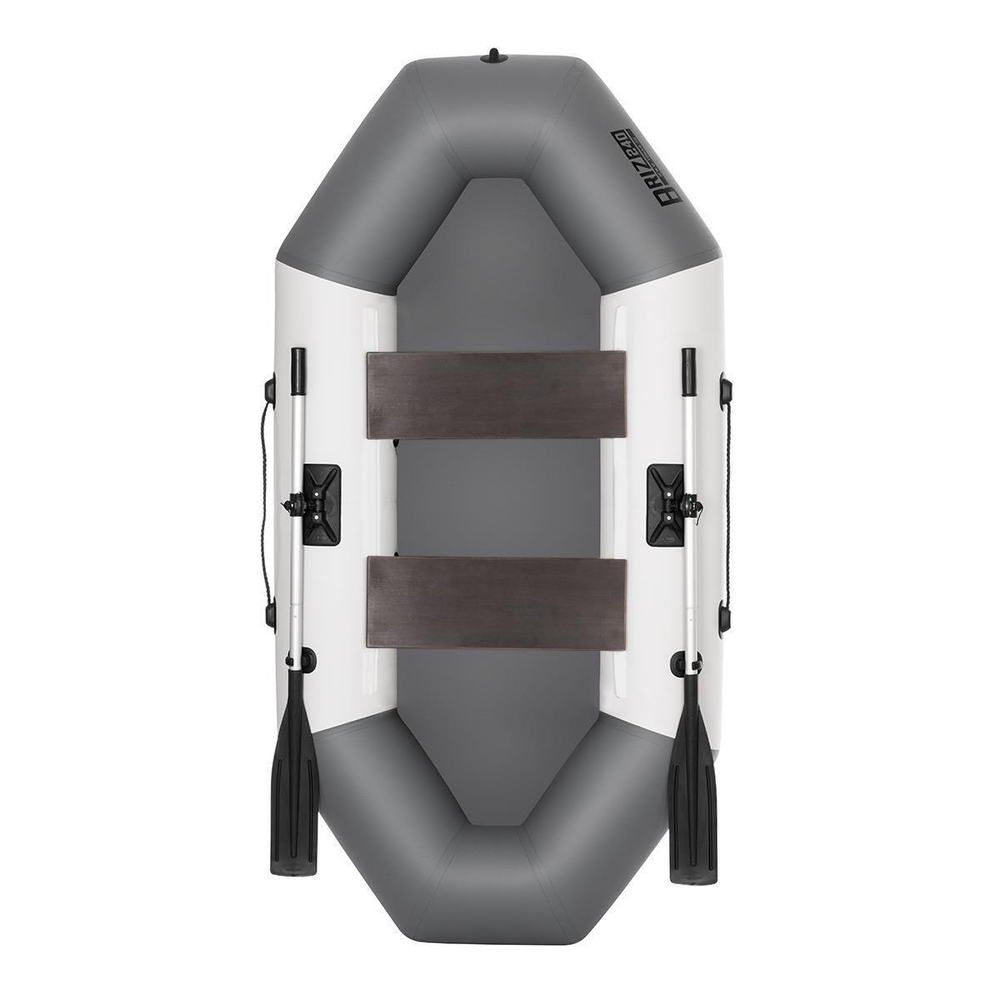 Лодка надувная для рыбалки Тонар Бриз 190 с веслами серый
