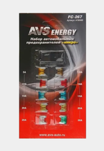 Набор предохранителей "микро" AVS FC-267 в блистере, предохранители автомобильные