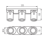 Cпот тройной KANLUX LAURIN EL-3I W 3xGU10