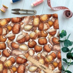 Ткань премиум сатин ореховое изобилие