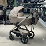 Коляска Agex Prima Pro 3 в 1 с автокреслом i-Team ATG080 Grey APP232 Beige (Бежевый)