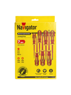 Набор отверток диэлектрических NHT-Оtd01-H7 (7 предметов) Navigator 82354