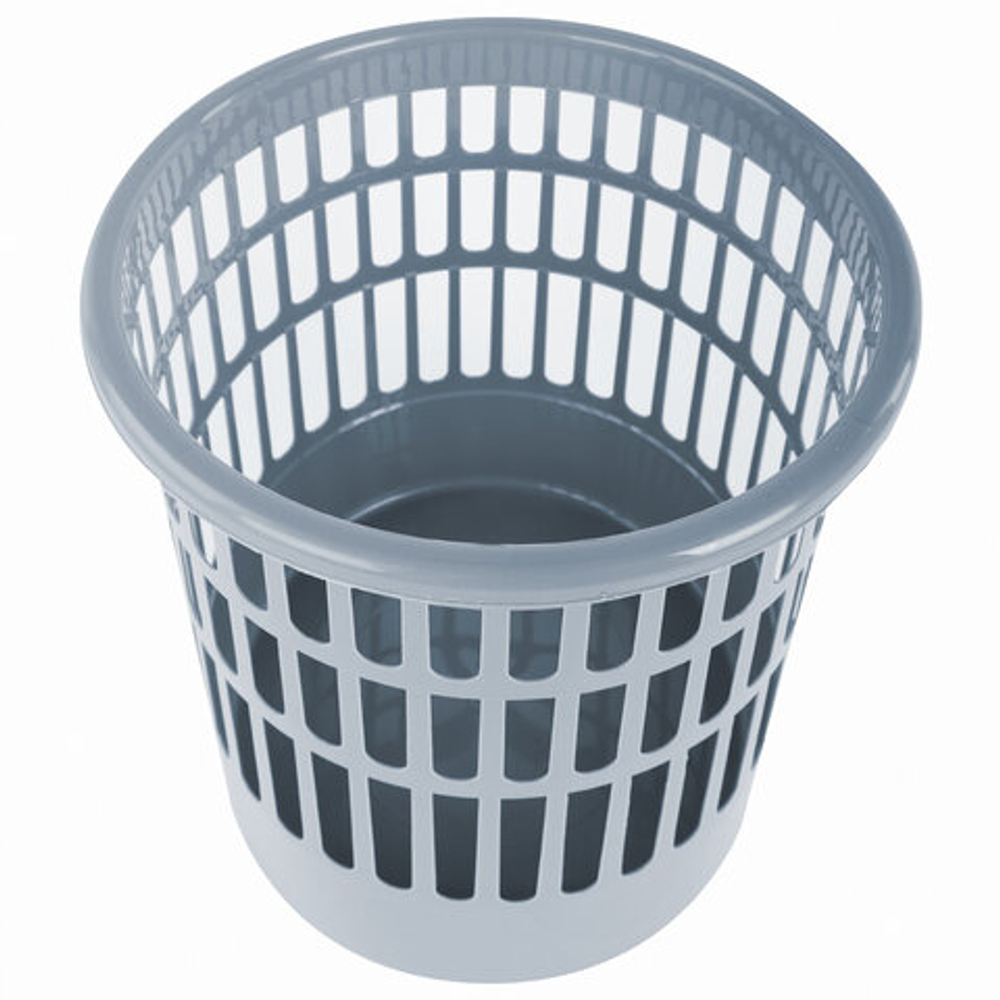 Корзина для бумаг STAFF "Basic" сетчатая, 9,5 л, серая