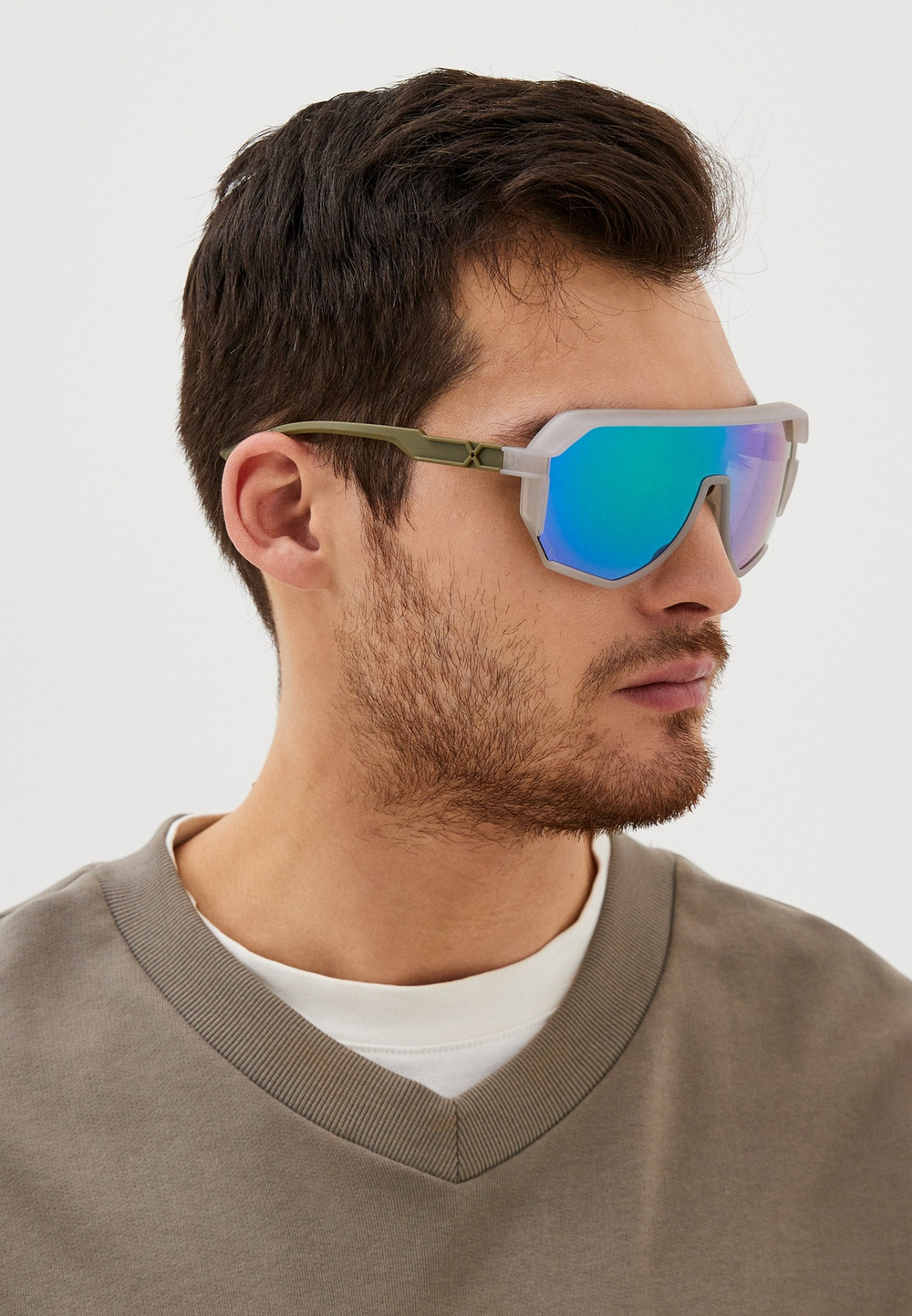 Спортивные очки HILX Newblood / Matt Grey Khaki / Green Lens