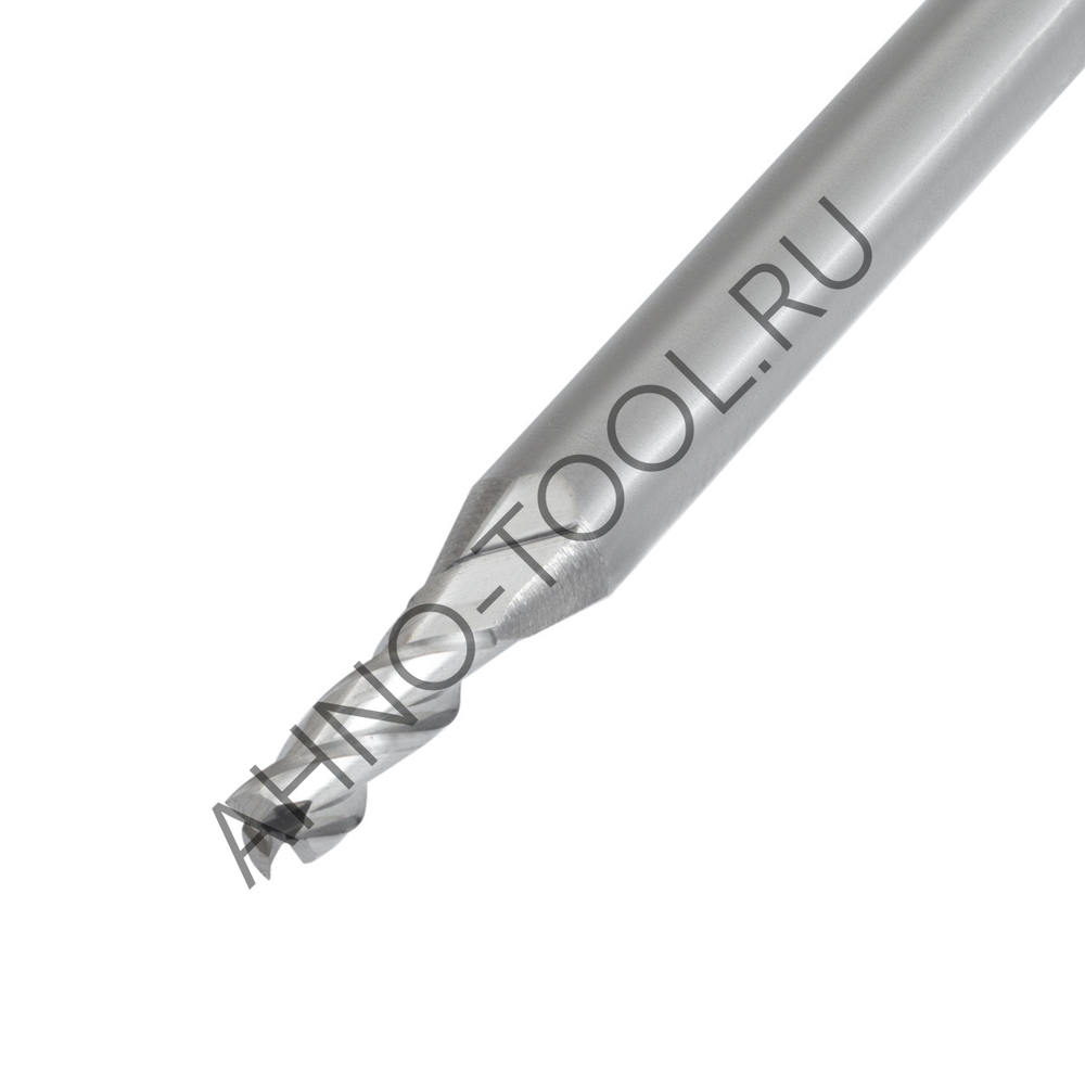 Фреза твердосплавная   2мм (L=50, l=6, хв=4) Z3 45° по алюминию и цвет.металлам BRAL-3E-D2.0 AHNO