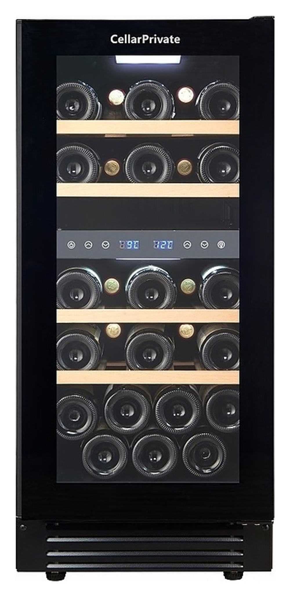 Винный шкаф Cellar Private CP027-2TBH черная дверь со скрытой рукояткой