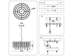 Ambrella Подвесная хрустальная люстра Traditional TR5069