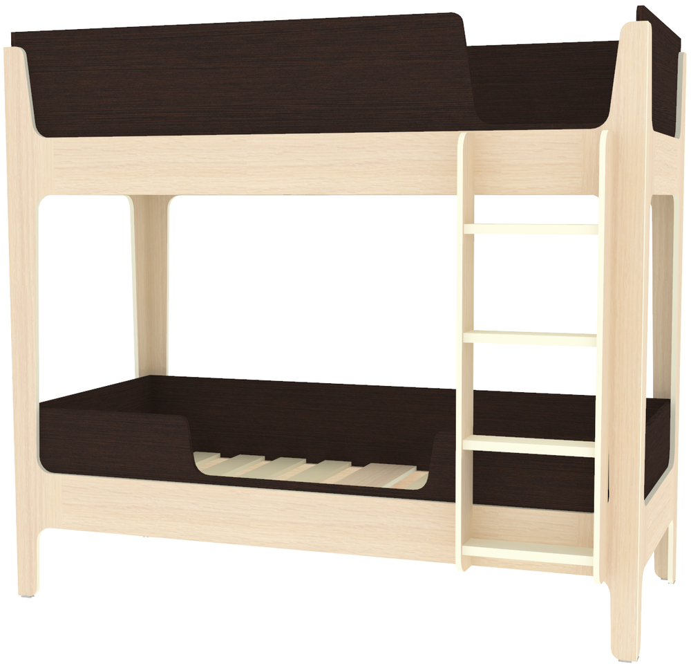 Кровать двухъярусная КарИВи Лотос  Дуб Молочный Венге