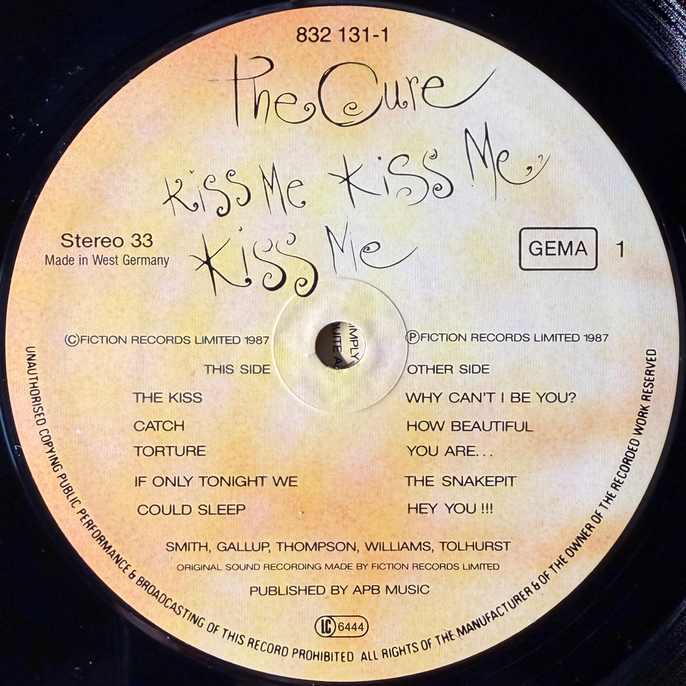 The Cure ‎– Kiss Me Kiss Me Kiss Me 2LP (Германия 1987г.)