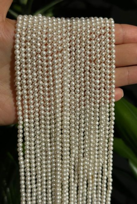 "Жемчуг круглый" 4мм, "Майорка. Имитация" (нить)