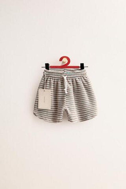 ZARA TIMELESS - ПОЛОСАТЫЕ ШОРТЫ ИЗ МАХРОВОЙ ТКАНИ, СИНИЙ/БЕЛЫЙ