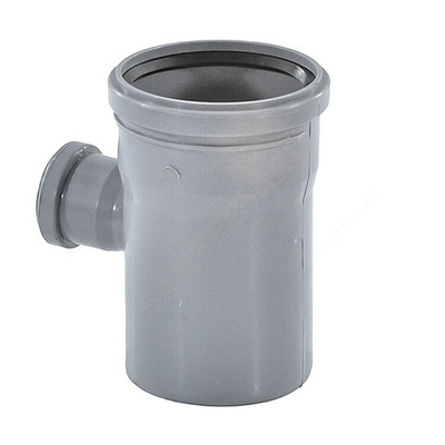 Тройник PP-H переходной серый BASE Дн 110х50х87,5гр б/нап в/к VALFEX 24110050