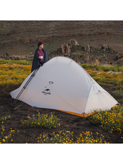 Палатка Naturehike Cloud Up EXT Si 2-местная, алюминиевый каркас, сверхлегкая, серо-желтая