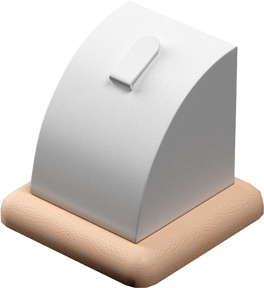 Подставка для кольца/кубик изогнутый/язычок/квадратное основание/ф.№1 (ПЭТ карман)