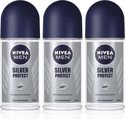 Nivea Men Silver Protect - роликовый антиперспирант 3 x 50 мл (48 часов) /   / GTIN 2800018430671