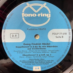 Винтажная виниловая пластинка LP G. F. Handel Гендель, Jean Francois Paillard Konigliche Feuerwerksmusik (Germany 1963)