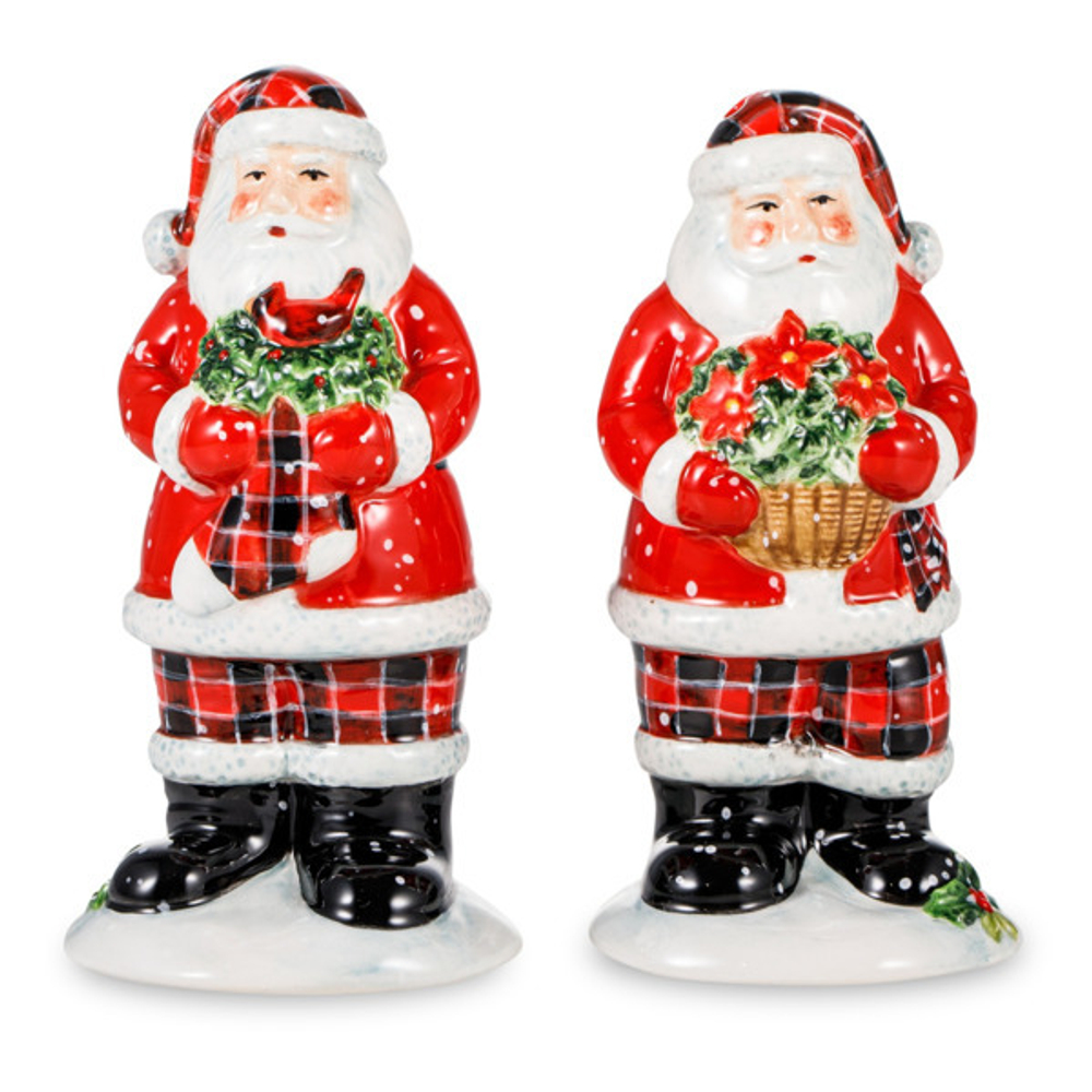 Набор для соли и перца 3D Certified International Corp Новогодний домик Санта