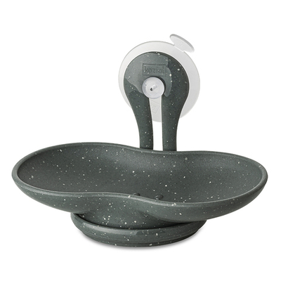 Мыльница на присоске loop organic, темно-серая