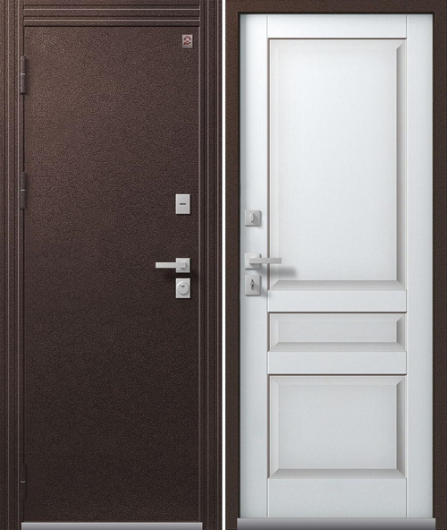 Входная дверь Центурион ТЕРМО Т-2 Шоколадный муар - Кашемир белый