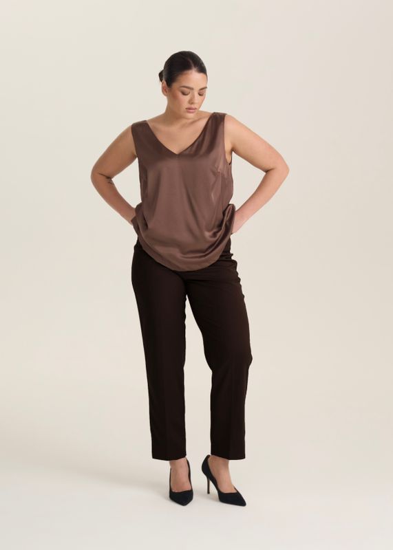 Брюки классические, шоколад