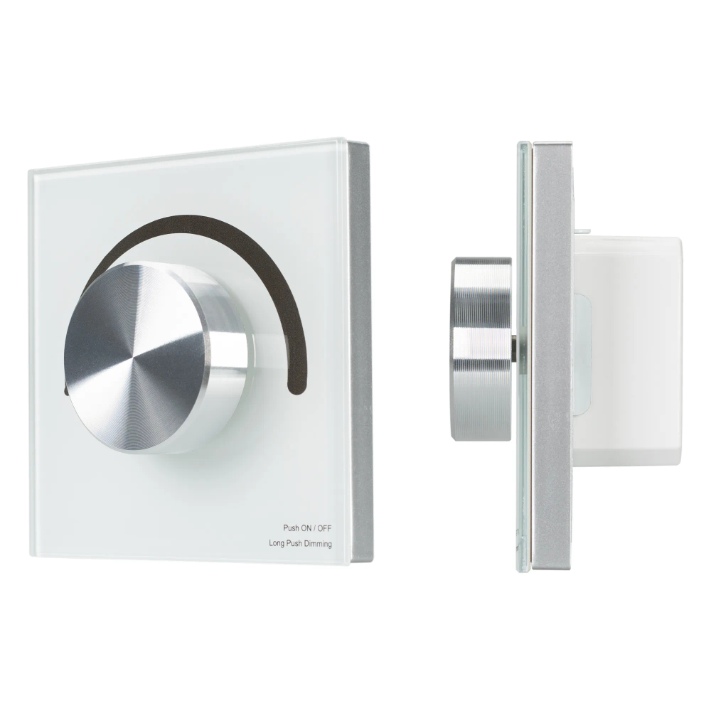 Панель SMART-P90-DIM-G-IN White (230V, Rotary, 2.4G) (Arlight, IP20 Пластик, 5 лет) 028424