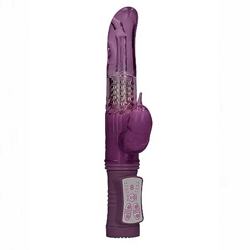 Вибратор с клиторальным стимулятором Rotating Dolphin, фиолетовый (Цвет: фиолетовый)