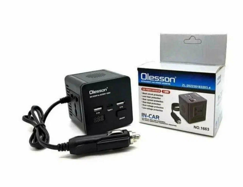 Преобразователь с 12V в 220V 150W Olesson 1663