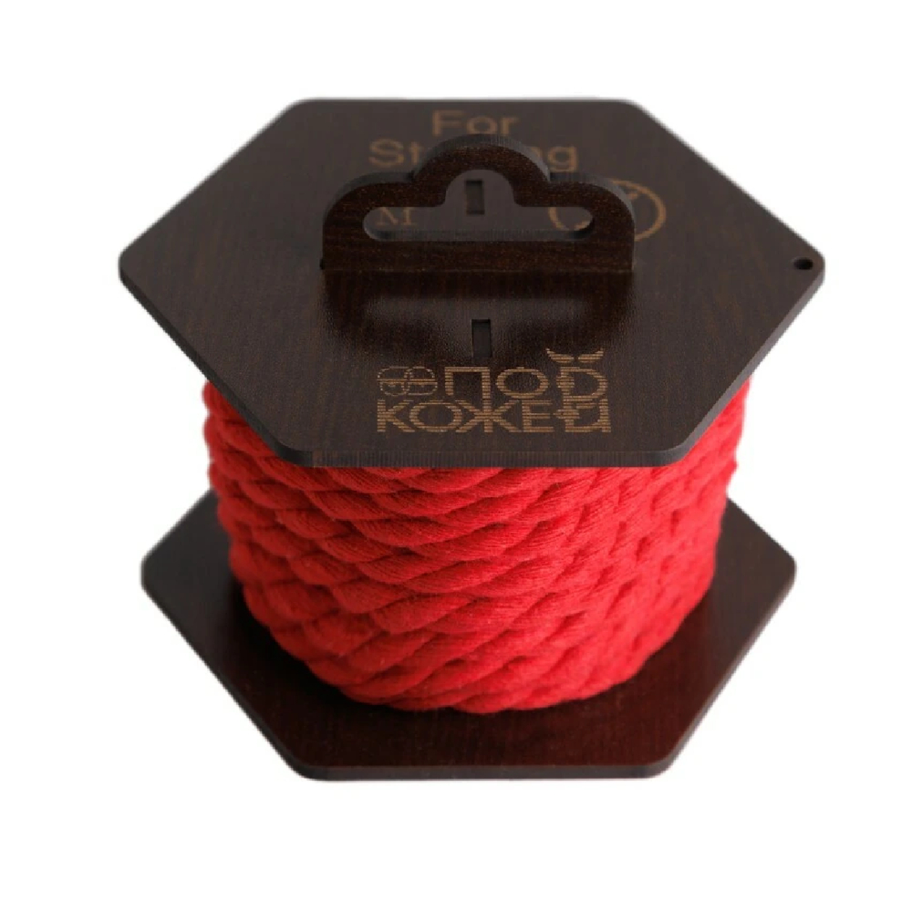 Хлопковая красная веревка для шибари на катушке 5 м