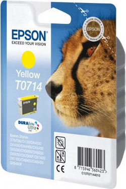 Чернила Epson Cheetah T0714 DURABrite Ultra, yellow 1 шт C13T07144010