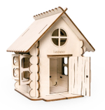 Деревянный конструктор, набор для творчества Lemmo Кошкин домик