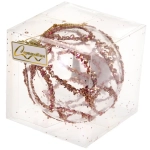 Новогодний шар «Мерцающий узор» 8 см, Розовое золото