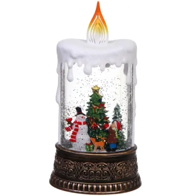 Сувенир с подсветкой «Волшебный вечер» 12*8*24,5 см (работает от 3*ААА и USB+музыка, подсветка)