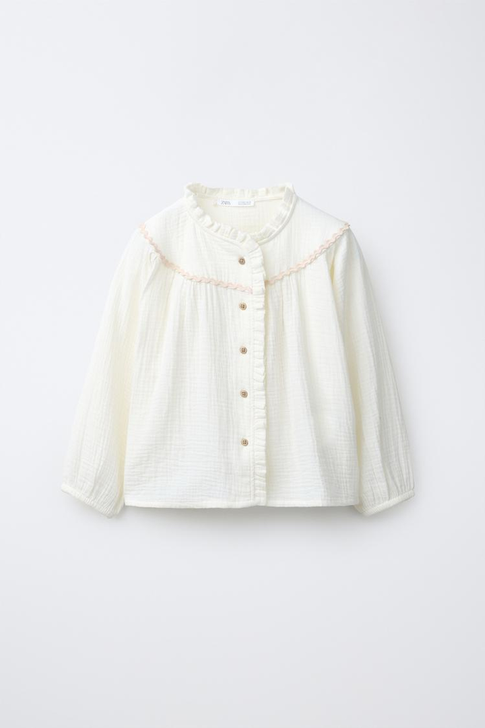 ZARA ПИЖАМА С КОНТРАСТНОЙ ВОЛНИСТОЙ ТЕКСТУРОЙ, ЭКРЮ