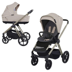 Детская коляска 3 в 1 Espiro Miloo 2025 и автокресло Pi Gray blue 219 white pearl / Серый/синий (Gray blue 103)