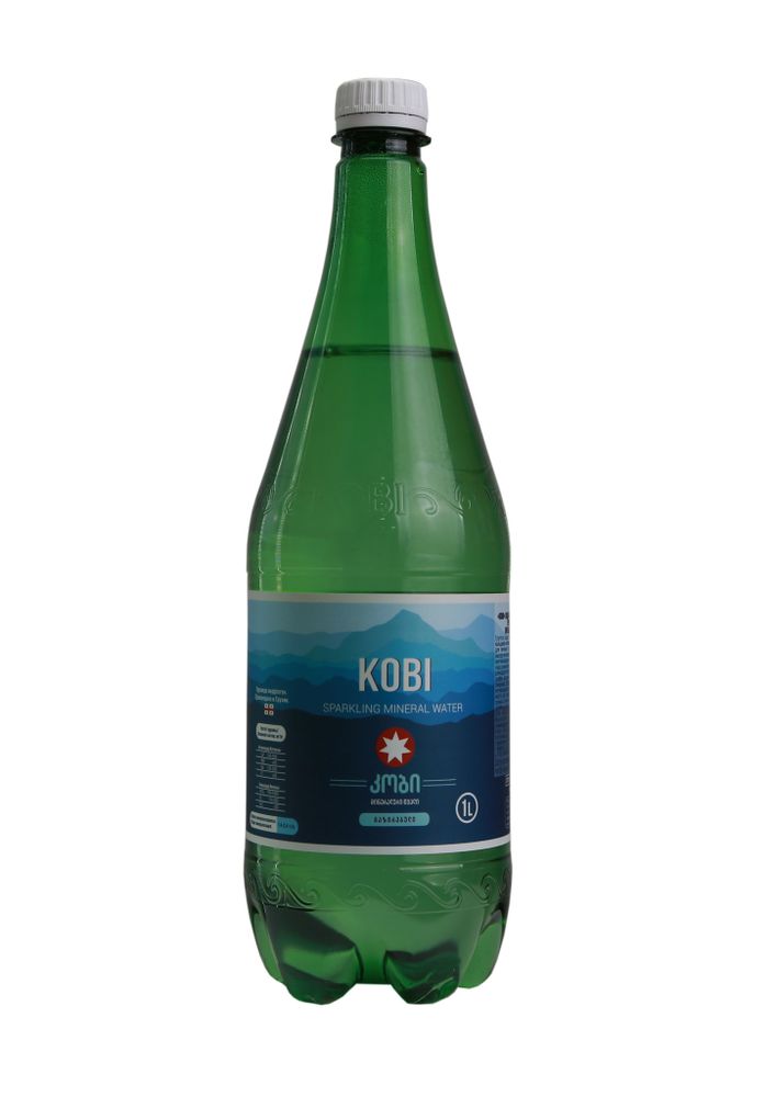 Вода KOBI минеральная лечебно-столовая питьевая газированная 1л.