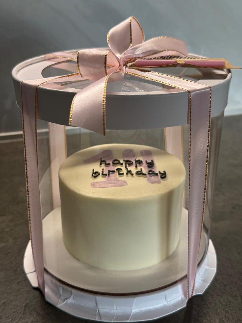 Коробка Тубус для торта диам.22см., высота 20см. с окном