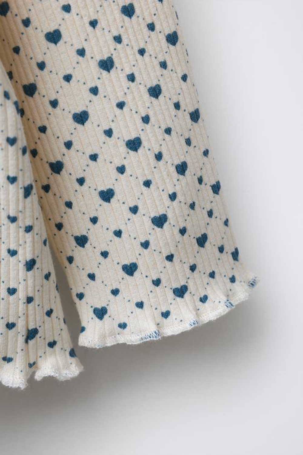 ZARA ФУТБОЛКА В РУБЧИК SOFT TOUCH С БАНТАМИ, ЭКРЮ/СИНИЙ