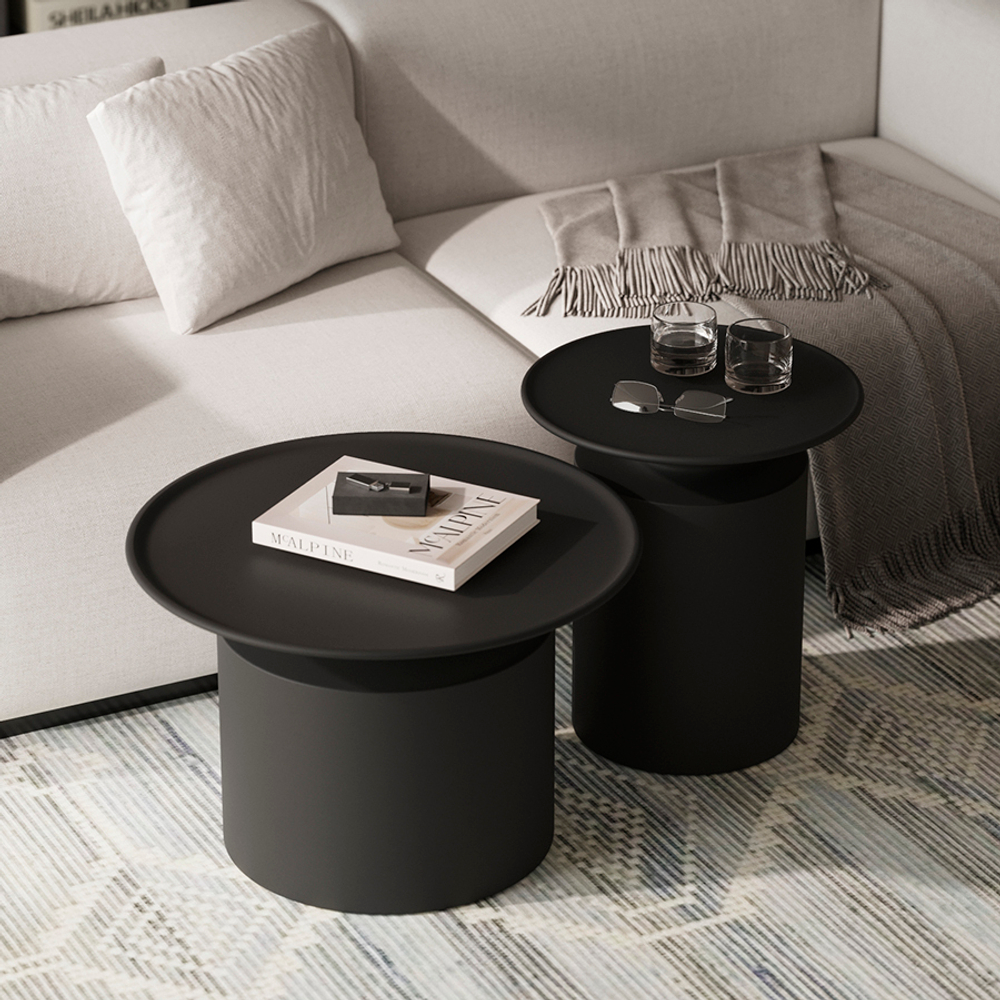 Столик кофейный otes, D45 см, черный